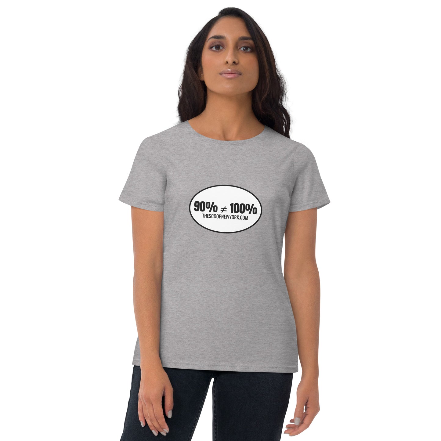 90% ≠ 100% Oval Women's Short Sleeve Tee