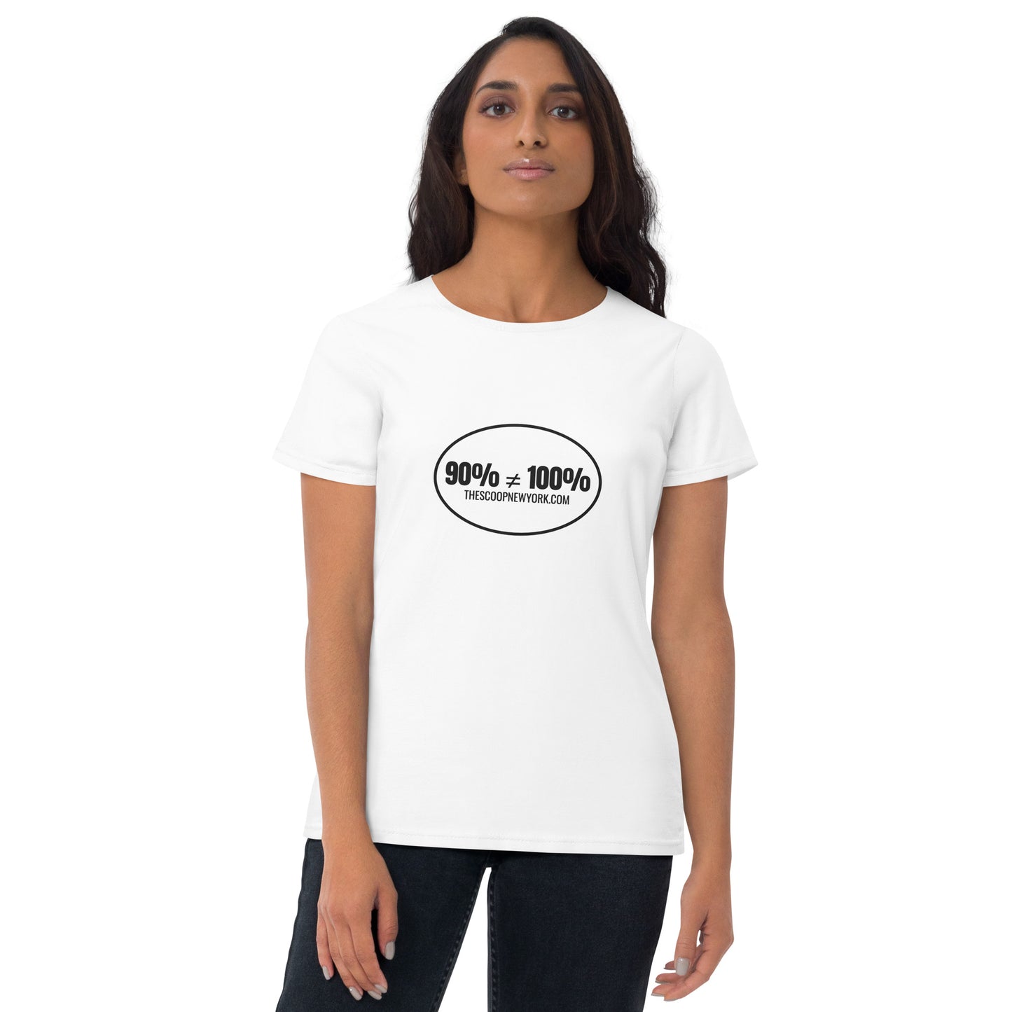 90% ≠ 100% Oval Women's Short Sleeve Tee